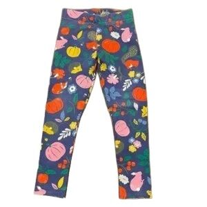 Mini Boden Colorful Fall Themed Kids Leggings SZ 3-4Y
